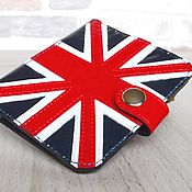Сумки и аксессуары handmade. Livemaster - original item UK Flag Slim Leather Wallet, Genuine leather wallet,. Handmade.