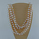 Beads 'Natural pearls-white d. .8,5-9,5' pearls 8,5-9,5 mm. VIDEO, Beads2, St. Petersburg,  Фото №1