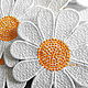 Brooch White Daisy 2"x2"(5x5cm) 10pcs Badge, Brooches, Moscow,  Фото №1