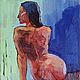 Oil painting. Naked with a whip, Pictures, Moscow,  Фото №1