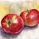  Watercolour 'Apples', Pictures, Penza,  Фото №1