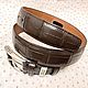 Order Men's belt, made of genuine crocodile leather, handmade!. SHOES&BAGS. Livemaster. . Straps Фото №3