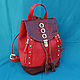 Leather backpack with natural cornelians. Backpacks. Furmani. Online shopping on My Livemaster.  Фото №2