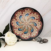 Фен-шуй и эзотерика handmade. Livemaster - original item Plate decorative. Mandala in glass, 