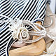 Валяное украшение на шею и руку «В розах». Браслет текстильный. Irina Demchenko. Ярмарка Мастеров.  Фото №4
