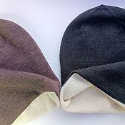 Аксессуары handmade. Livemaster - original item Beanie double-sided hat. Handmade.