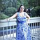 Long dress 'Gzhel'. Dresses. natakornakova (natakornakova). Online shopping on My Livemaster.  Фото №2