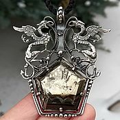 Украшения handmade. Livemaster - original item sterling silver pendant. The Griffins Pendant