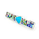TIE CLIP Turquoise and mother of Pearl. Handmade. Tie clip. ARIEL - MOSAIC. My Livemaster. Фото №4