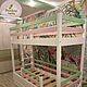 Двухъярусная кровать из сосны. Мебель для детской. Bambini Letto. Эко мебель на заказ. Интернет-магазин Ярмарка Мастеров.  Фото №2