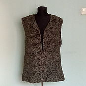 Одежда handmade. Livemaster - original item Knitted grey vest. Handmade.