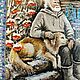  895. Разделочная доска Верные друзья. Утварь. Татьяна - шкатулки для души. Интернет-магазин Ярмарка Мастеров.  Фото №2