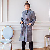Одежда handmade. Livemaster - original item Italian cotton plaid raglan raincoat. Handmade.