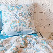 Для дома и интерьера handmade. Livemaster - original item Turquoise Bedding set. Turquoise Linen Duvet Set. Handmade.