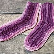 Аксессуары handmade. Livemaster - original item Crocheted socks for women 2164 (alize burkum batik). Handmade.