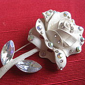 Винтаж: Комплект ожерелье и серьги-гвоздики. Красный   Винтаж 70-х