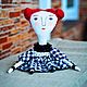 Интерьерная кукла принцесса  из грунтованного текстиля.