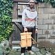 Рюкзак-скрутка бежевый. Рюкзаки. Мастерская Глеба Борисова. Интернет-магазин Ярмарка Мастеров.  Фото №2