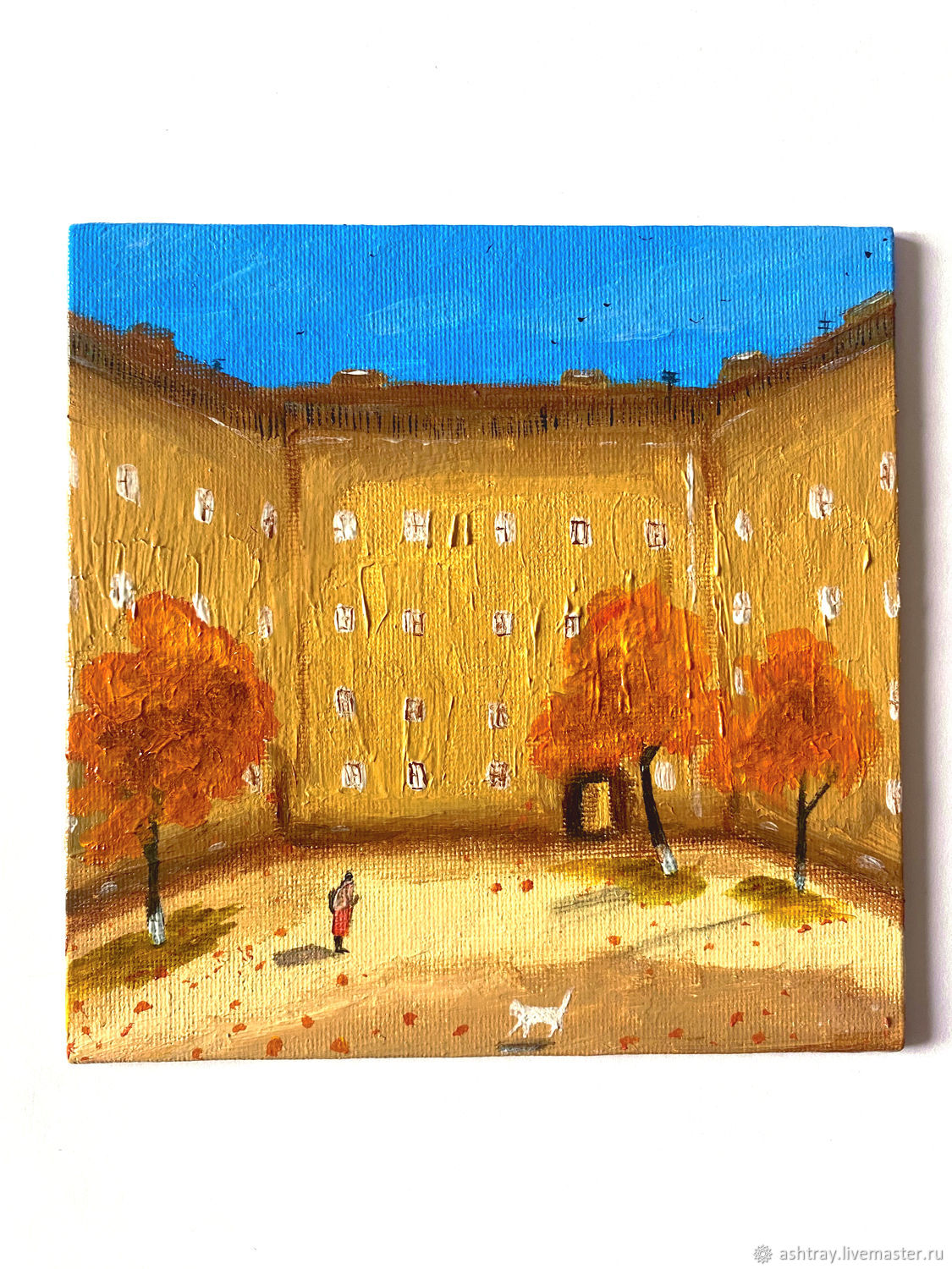 'Autumn in the St. Petersburg courtyard' acrylic painting (city, autumn), Pictures, Korsakov,  Фото №1