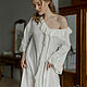 Order Cambric and lace Angelica nightgown milky color. Delicate Clothing Store (Daria). Livemaster. . Nightdress Фото №3