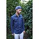 Рубашка мужская из хлопкового денима Denim Cotton Standart Shirt Blue, Рубашки мужские, Нижний Новгород,  Фото №1