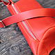 Красная сумка на пояс из натуральной кожи. Поясная сумка. Leather Fish Crafts - Изделия из кожи. Ярмарка Мастеров.  Фото №5