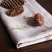 Для дома и интерьера handmade. Livemaster - original item Linen napkin path on the table with a napkin. Handmade.