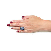 Украшения handmade. Livemaster - original item Lapis lazuli ring, lapis lazuli ring, unusual ring with a stone. Handmade.