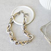 Украшения handmade. Livemaster - original item Braided necklace chain with pearls. Handmade.