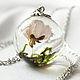 Transparent pendant-ball of jewelry resin with cherry flowers Sakura B, Pendant, Samara,  Фото №1