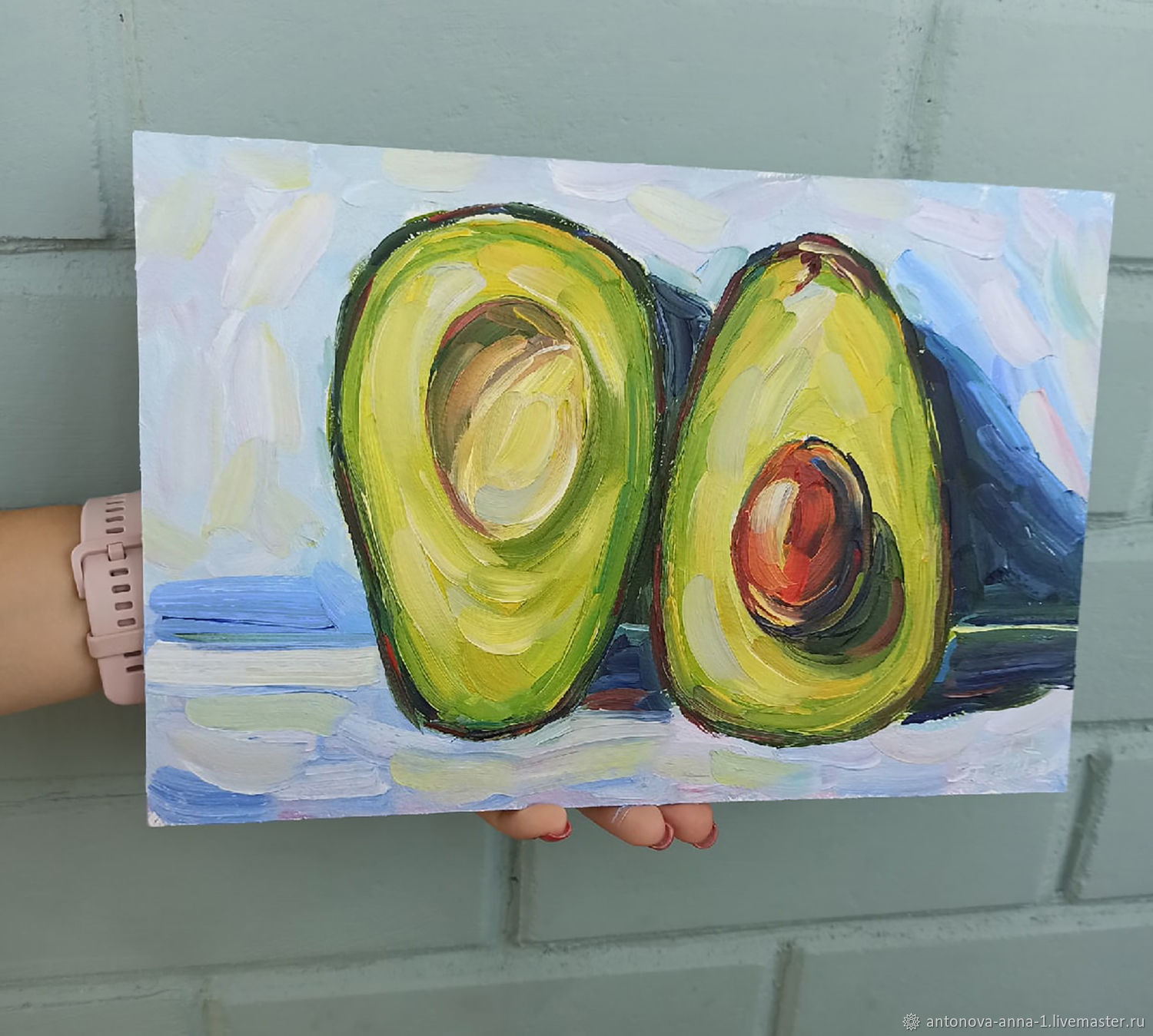 Картина авокадо маслом на холсте