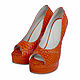 Босоножки из питона ORANGE. Босоножки. Экзотик-мастерская Python Fashion. Интернет-магазин Ярмарка Мастеров.  Фото №2