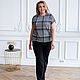Checkered Viscose T-shirt Plus Size, Pants. T-shirts. NATALINI. Online shopping on My Livemaster.  Фото №2