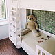 Two-tiered bed made of solid White cedar, Bed, Turochak,  Фото №1