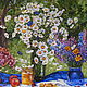 Картина маслом на холсте на подрамнике, большая картина В летнем саду, Картины, Киев,  Фото №1