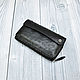 Clutch made of genuine ostrich leather, in black, handmade!, Clutches, St. Petersburg,  Фото №1