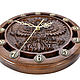 Carved wall clock 'Coat of Arms of Russia' made of wood. Interior elements. H-Present more, than a gift!. Online shopping on My Livemaster.  Фото №2