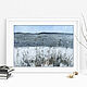 Watercolor painting The First snow for the office. Lake, snow and grass. Pictures. Pictures for the soul (RozaSavinova). Online shopping on My Livemaster.  Фото №2