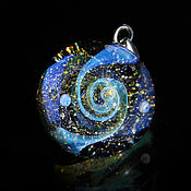 Украшения handmade. Livemaster - original item Pendant ball galaxy Heliosphere. Lampwork Glass Universe Space. Handmade.