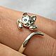 Order Cat ring in sterling silver dimensionless. Trinkki. Livemaster. . Rings Фото №3