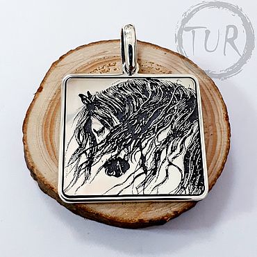 Украшения ручной работы. Ярмарка Мастеров - ручная работа Кулон "Грива". Handmade.