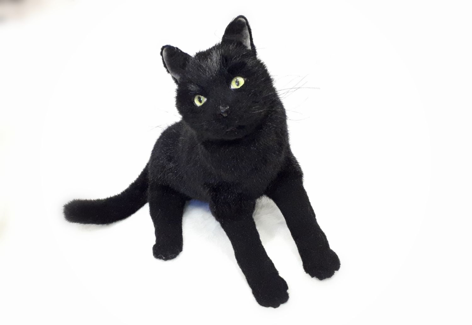 Чёрный котик из флиса