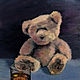 Order  Double bourbon. Teddy bear and a glass of whiskey. Julia-Elkina. Livemaster. . Pictures Фото №3