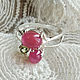 Handmade ring with natural bright pink star-shaped rubies. Rings. Silverjewels. My Livemaster. Фото №4