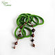 Lariat 'Green Apple and chocolate'. Lariats. PatinaBeadJewellery. My Livemaster. Фото №5