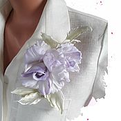 Украшения handmade. Livemaster - original item Brooch-pin: Delicate roses made of silk. Handmade.