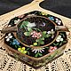 Винтаж: ПЕПЕЛЬНИЦА  КЛУАЗОНЕ Cloisonne Ручная работа   Китай. Тарелки декоративные винтажные. Чердак дяди Рико. Интернет-магазин Ярмарка Мастеров.  Фото №2