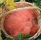 Peach wool for felting and spinning painted, Wool, Cherkessk,  Фото №1