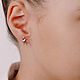 Серебряные пусеты в виде балерины. Серьги-пусеты. Sabira Jewelry. Ярмарка Мастеров.  Фото №8