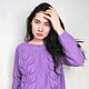 Women's Woolen Purple Knitted Jumper, Merino Sweater. Jumpers. Dobryy_vyaz. My Livemaster. Фото №6